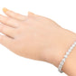 18K ダイヤモンドテニスブレスレット 4.42ct GGS鑑定書 着用画像 