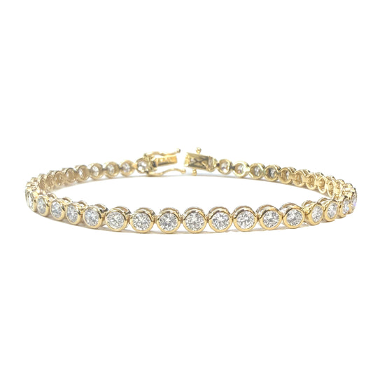 18K ダイヤモンドテニスブレスレット 4.53ct GGS鑑定書 画像