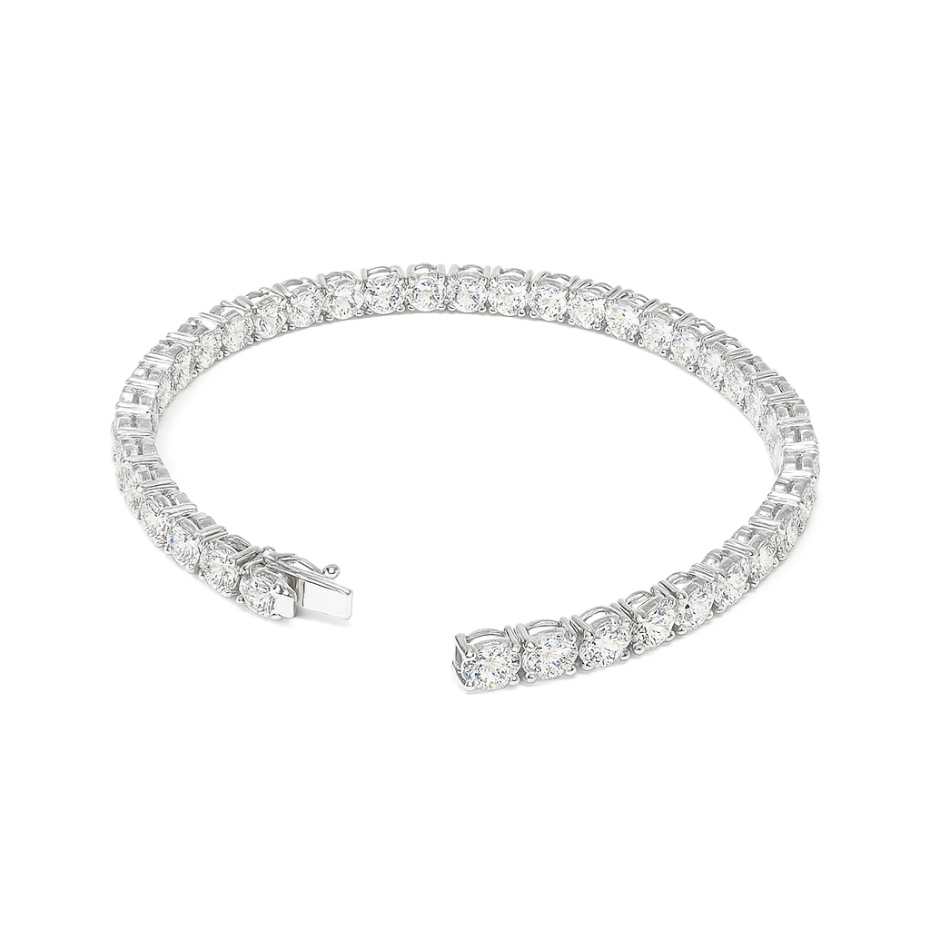 18K ダイヤモンドテニスブレスレット 7.78ct GJ VVS2-SI2 CGL鑑定書 画像