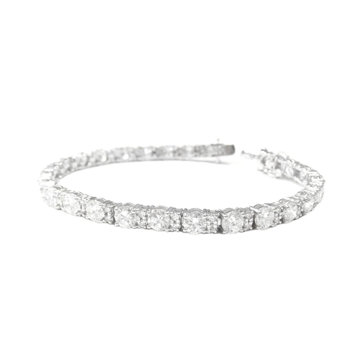 18K ダイヤモンドテニスブレスレット 9.625ct GJ SI1-SI2 画像