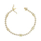 18K ダイヤモンドテニスブレスレット ラウンド・エメラルドカット 3.86ct GGS鑑定書 画像