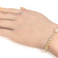 18K ダイヤモンドテニスブレスレット ラウンド・エメラルドカット 3.86ct GGS鑑定書 着用画像