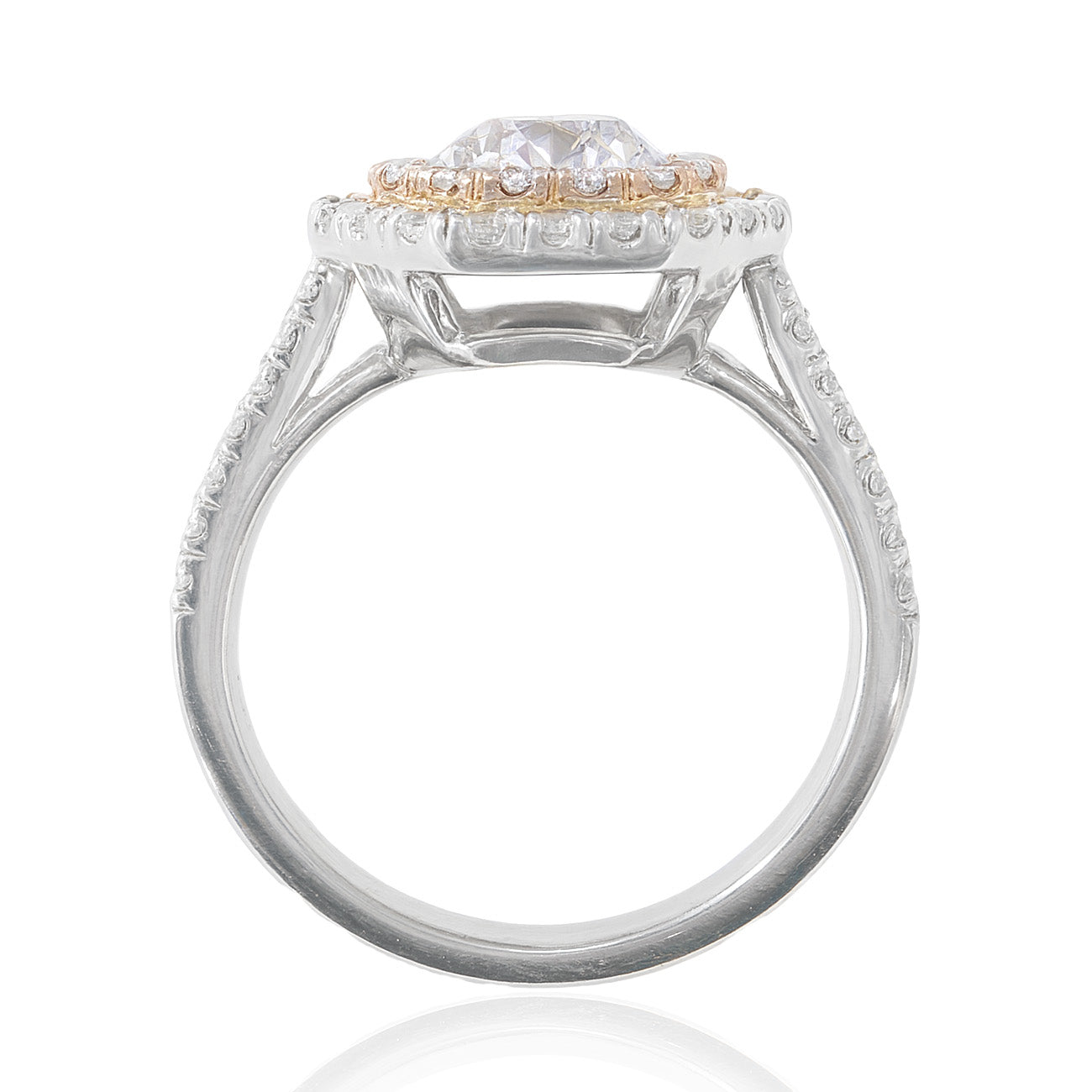 PT900/18K Radiant-cut Very Light Pink Diamond Ring - 1.759ct