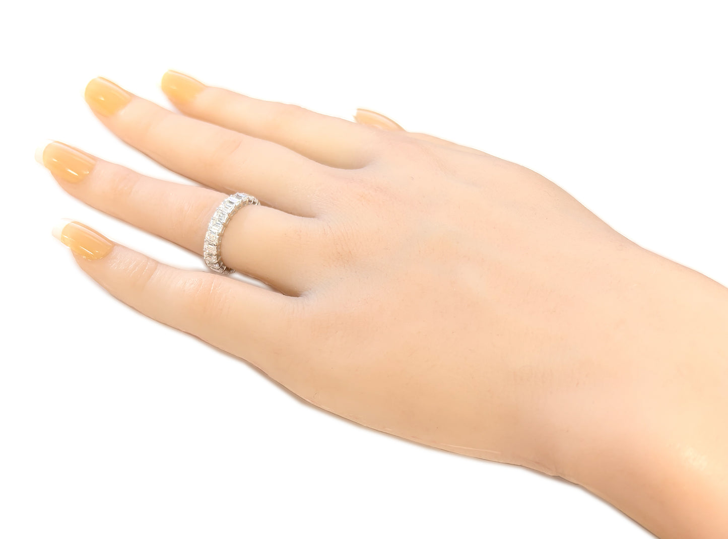 18K エメラルドカットダイヤモンドリング 3.22ct