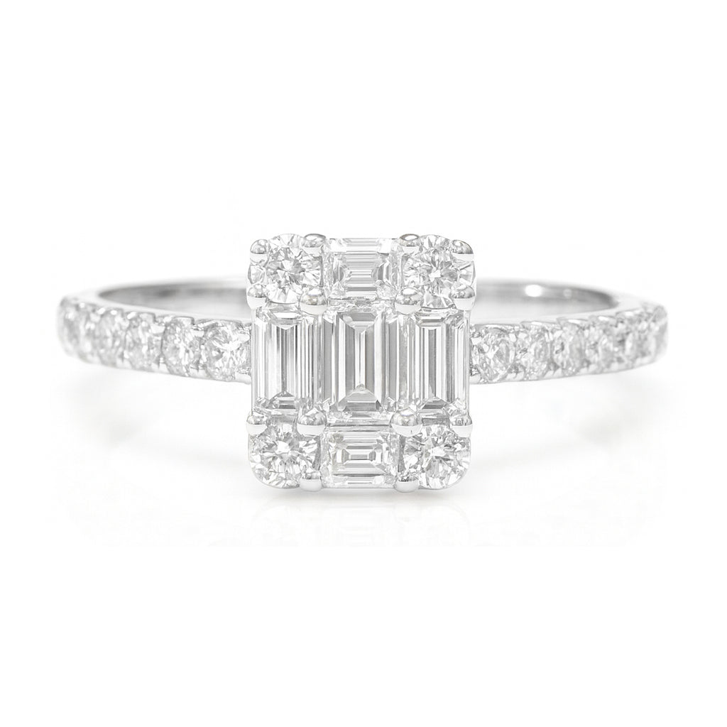 18K バゲットダイヤモンドリング 0.67ct