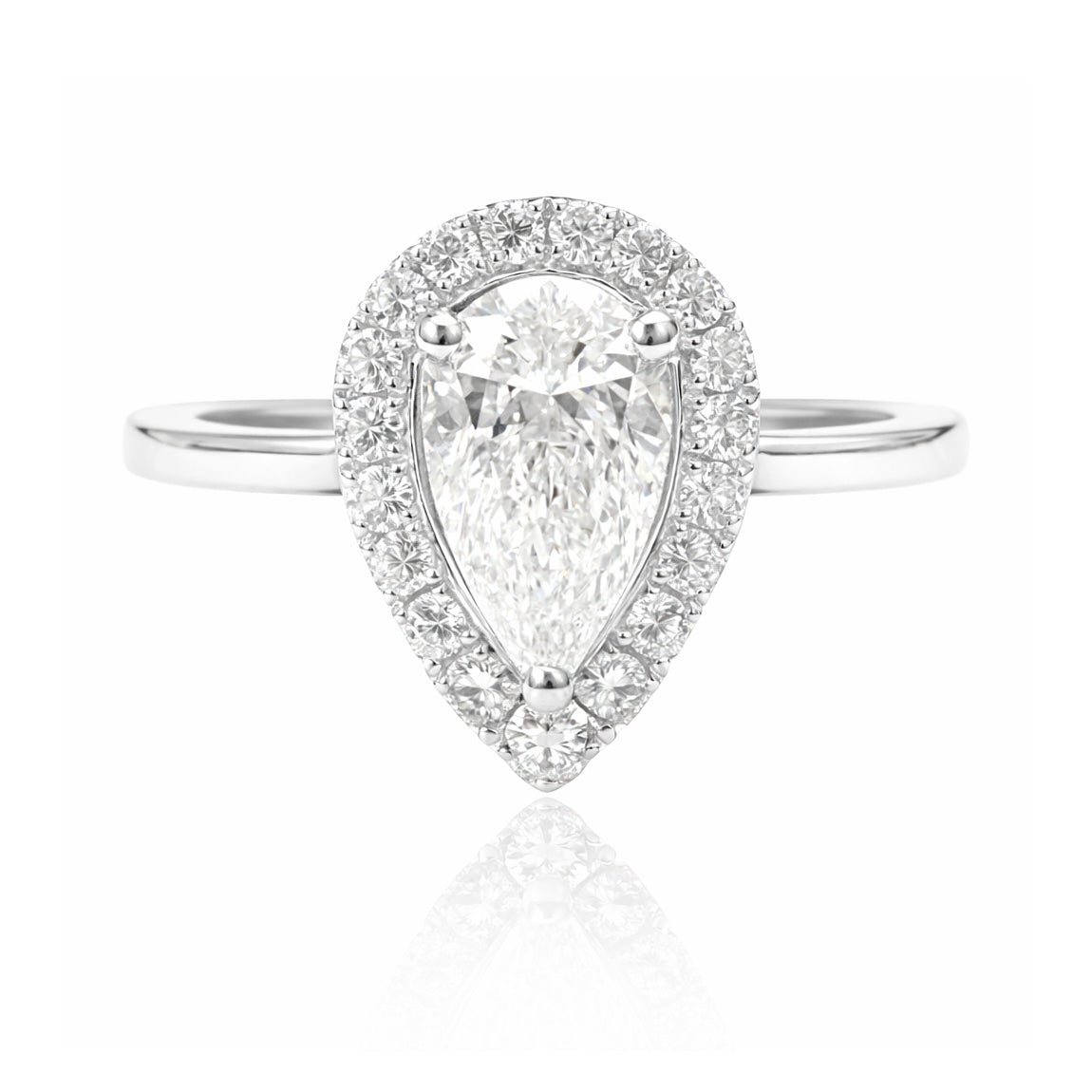 18K 無色Fダイヤモンドリング 0.96ct VS1 ペア