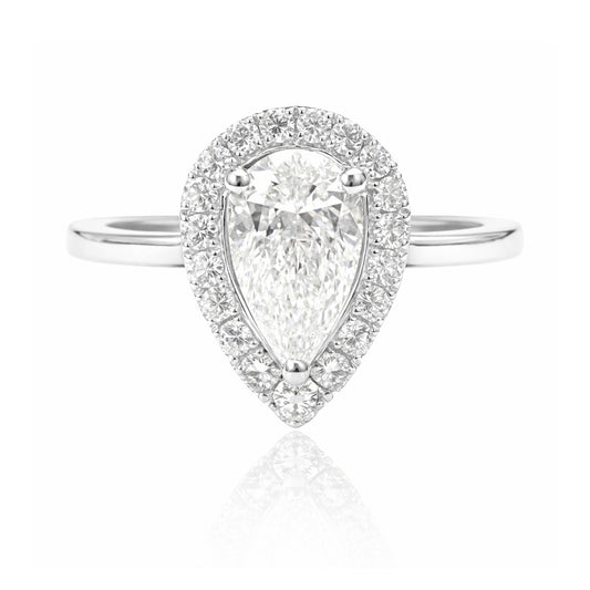 18K 無色Fダイヤモンドリング 0.96ct VS1 ペア