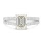 Emerald-cut Faint Yellow Diamond Ring - 0.842ct
