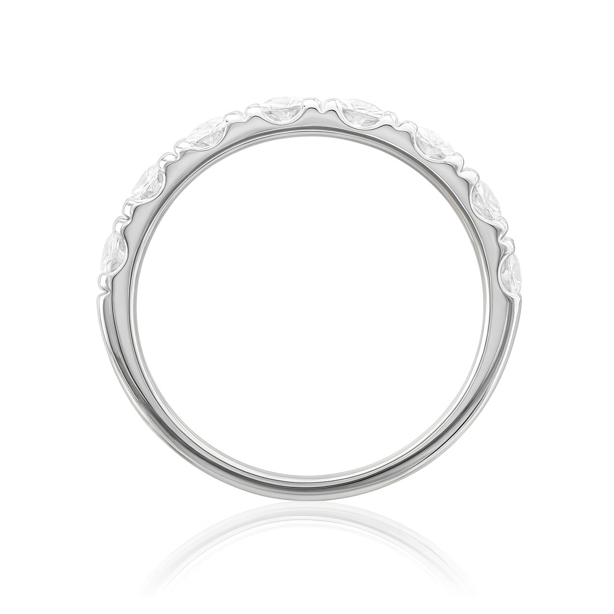 18K ラウンドダイヤモンド エタニティ リング 1.16ct