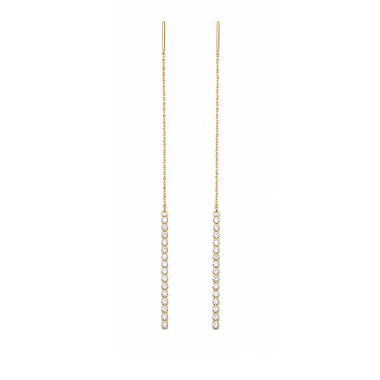 18KYG ダイヤモンドイドロップピアス 0.45ct