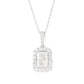 18K Near Colorless Diamond Radiant-cut Pendant Necklace - 1.192ct