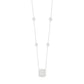 18K Near Colorless Diamond Pendant Cushion Necklace - 1.06ct