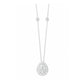 18K D無色ダイヤモンド ペンダント ネックレス ペアカット - 0.89ct