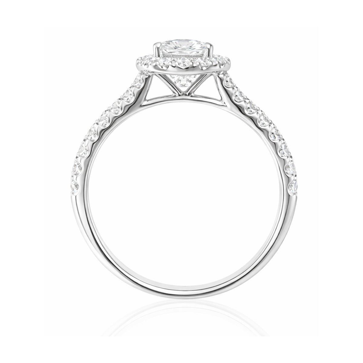 18K 無色F ダイヤモンドリング 1.303ct VS2 ラウンド