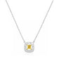 PT900/18K イエローダイヤモンド ペンダントネックレス 0.248ct Fancy Vivid Orangy Yellow SI2 クッション