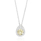 Mael Round Fancy Light Yellow Diamond Necklace - 0.599ct