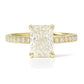 18K Radiant-cut Near Colorless Diamond Ring - 1.061ct 