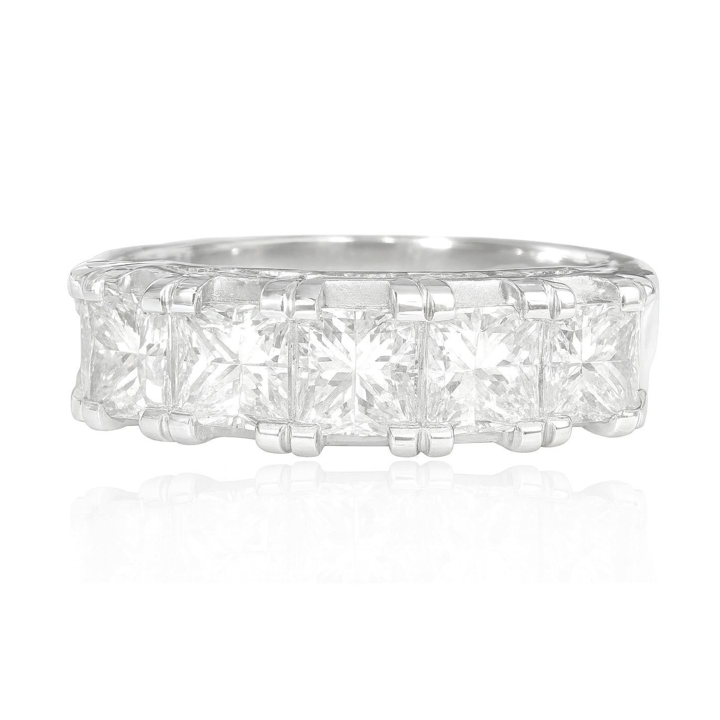 PT900 無色 ダイヤモンドリング 1.5ct プリンセスカット