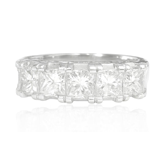 PT900 無色 ダイヤモンドリング 1.5ct プリンセスカット