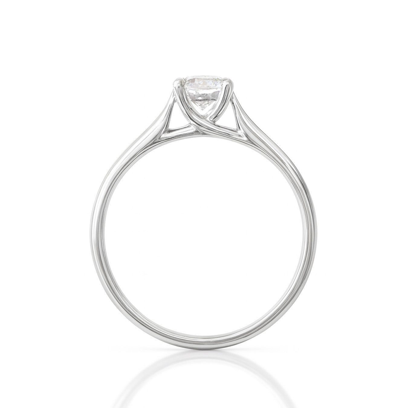 PT950 Gほぼ無色ダイヤモンドリング 0.257ct VS2 ラウンド