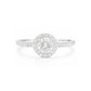 18K Colorless Round-cut Diamond Ring - 0.425ct