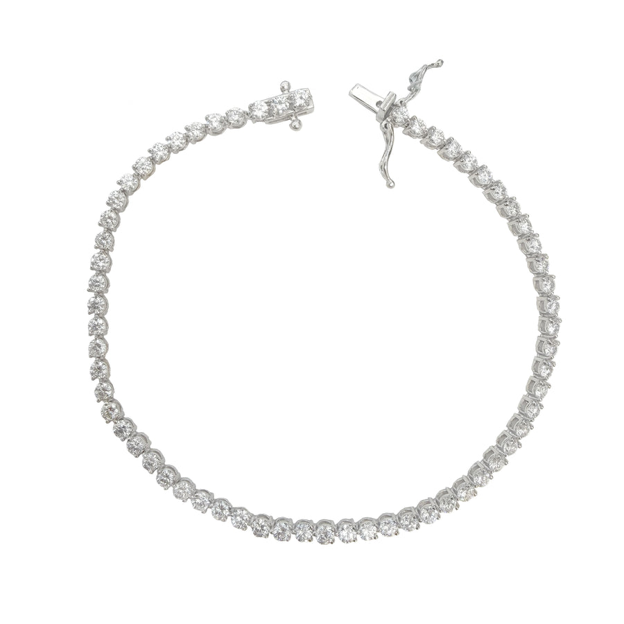 18K 天然ダイヤモンドテニスブレスレット 3.04ct DEF VS+ – Weiss 