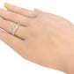 PT900 Floral Design Yellow Diamond Ring 1ct Emerald cut