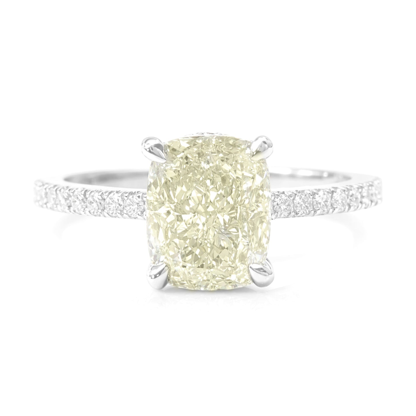PT950 Light Yellow Diamond Ring - 2.248ct