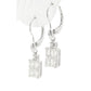 PT900/14K Diamond Earrings Radiant-cut 2.28ct