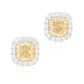 イエローダイアモンドピアス クッション 1.17ct VVS1&SI1 画像