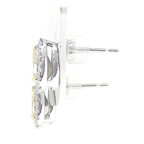 イエローダイヤモンドピアス ペア 0.8ct SI1 裏画像