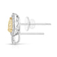 イエローダイヤモンドピアス ペア 0.8ct SI1 裏画像