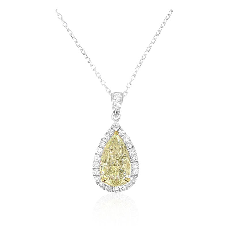 イエローダイアモンドネックレス ペア 1.612ct I1 画像