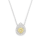 イエローダイアモンドネックレス ラウンド 0.599ct SI1 画像