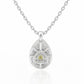 イエローダイアモンドネックレス ラウンド 0.599ct SI1 裏画像