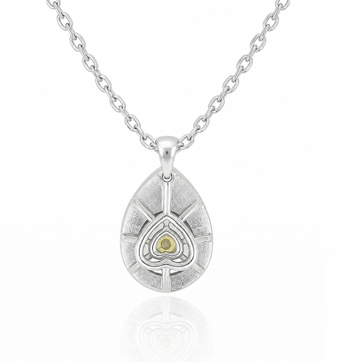 イエローダイアモンドネックレス ラウンド 0.599ct SI1 裏画像