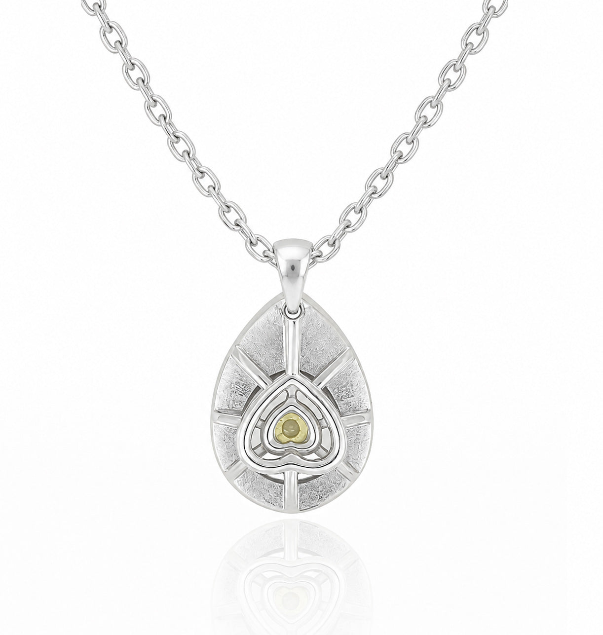 イエローダイアモンドネックレス ラウンド 0.599ct SI1 裏画像