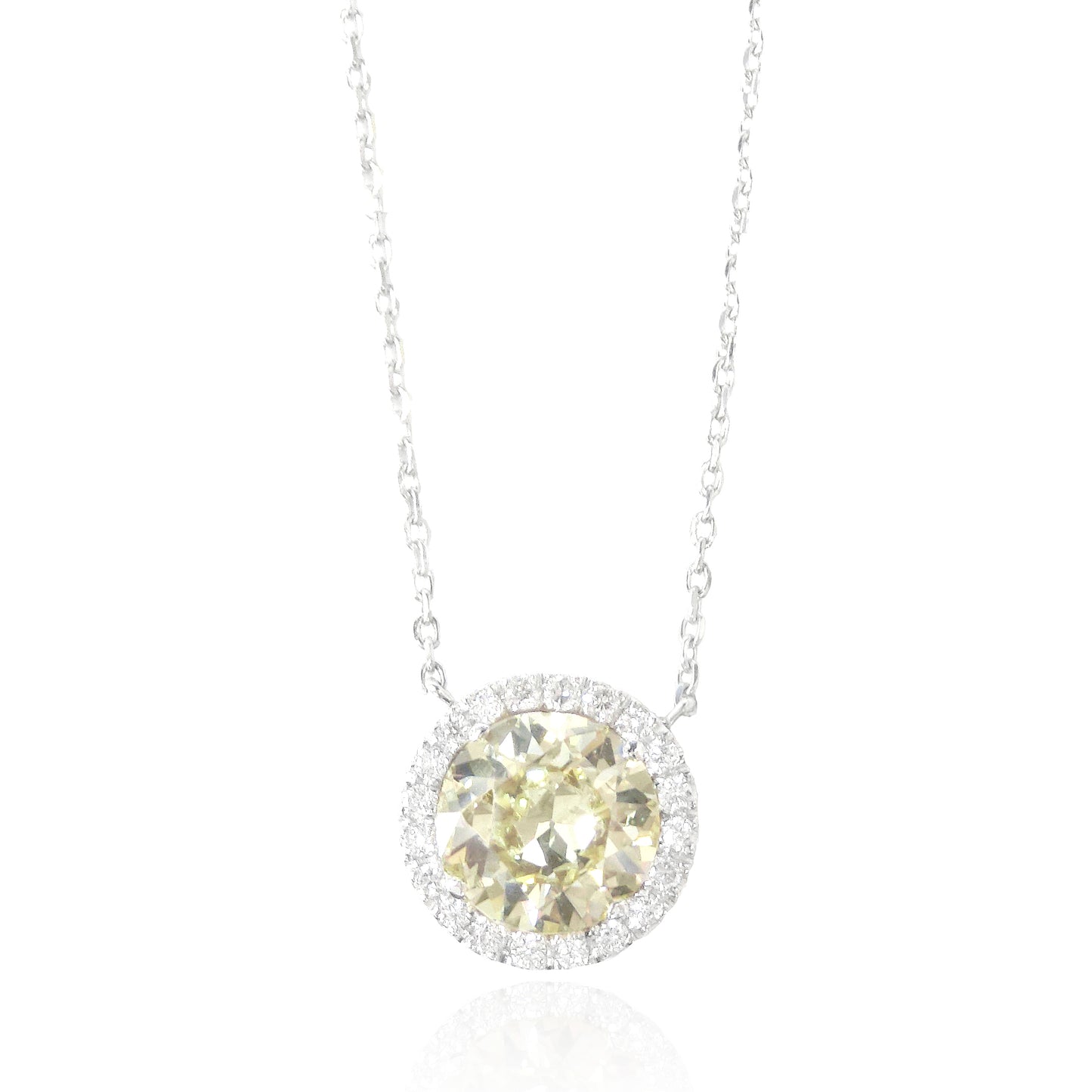 イエローダイアモンドネックレス ラウンド 1.292ct SI1 画像