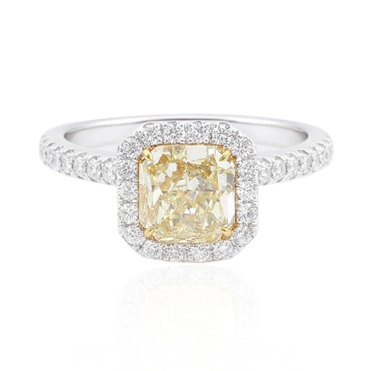 イエローダイアモンドリング クッション 1.752ct SI1 画像