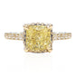 イエローダイアモンドリング クッション 1.96ct I1 画像
