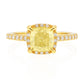 イエローダイアモンドリング クッション 1.96ct I1 横 画像