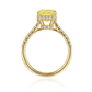 イエローダイアモンドリング クッション 1.96ct I1 横 画像