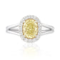 イエローダイアモンドリング オーバル 1.35ct VS1 画像