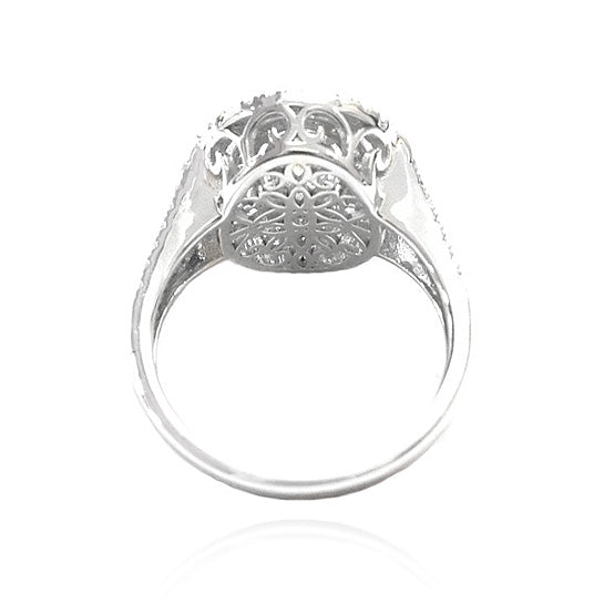 オーバル イエローダイアモンドリング - 1.61ct GIA 裏画像