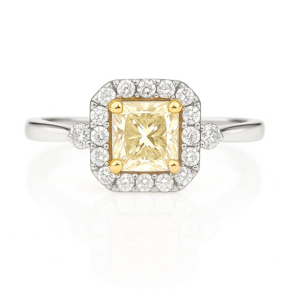 天然ライトイエローダイヤ0.20ct ダイヤ0.08ct Pt900 リング 楽天市場】ファンシービビットオレンジィイエロー ダイヤモンド