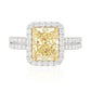 イエローダイアモンドリング ラディアント 2.488ct SI2 画像