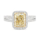 イエローダイアモンドリング ラディアント 2.488ct SI2 画像