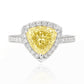 イエローダイアモンドリング トリリアント 2.174ct SI1 画像