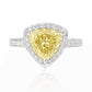 イエローダイアモンドリング トリリアント 2.174ct SI1 画像
