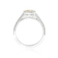 イエローダイヤモンドリング クッション 0.835ct SI1 裏画像